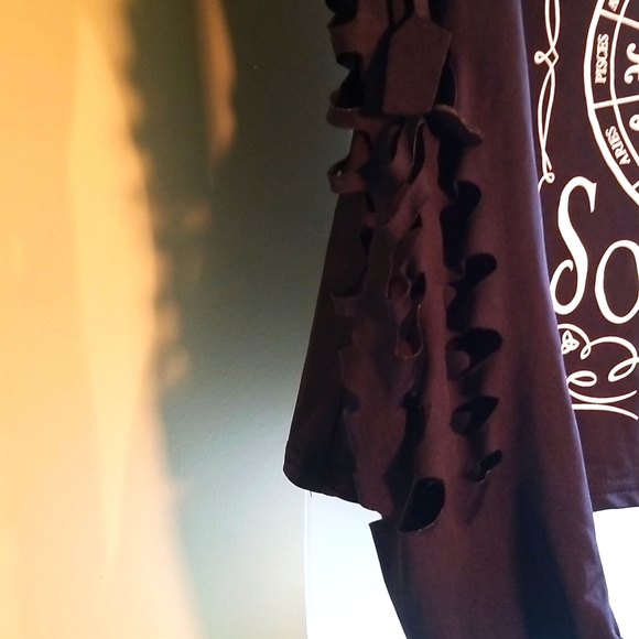 Womens Fancy Cube Long Sleeve Slit Shirt - Picture 8 of 11